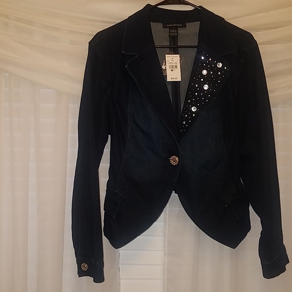 Ashley Stewart Jackets & Blazers - Really sharp dressy jean jacket.
